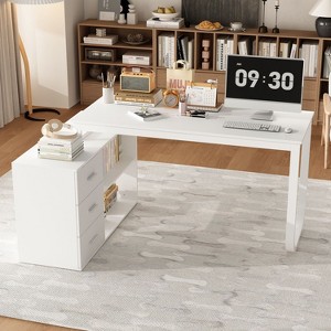 Famapy L - shaped Computer Desk: Contemporary, Functional & Space - Saving - 1 of 4