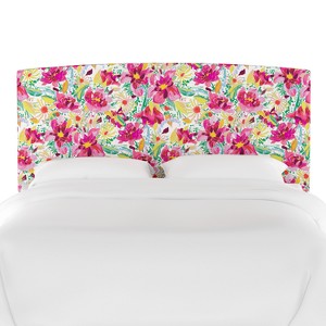 Upholstered Headboard Full Bright Floral Blush - Opalhouse