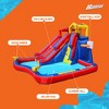 Banzai Twin Falls Water Slide, Heavy Duty Inflatable Water Park w/ 2 Waterslides, Water Cannons, & Basketball Hoop, for Kids Ages 5 to 12, Multicolor - image 3 of 4