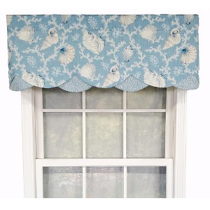 RLF Home Luxurious Modern Design Classic Jenna Glory Style Window Valance 50" x 16" - 1 of 4