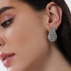 SOHI Women's Crystal Silver The Medium Cristal Teardrop Stud Earrings - 4 of 4