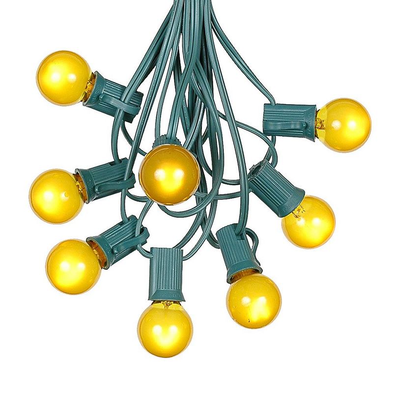 Novelty Lights 100 Feet G30 Globe Outdoor Patio String Lights, Green Wire, 2 of 7