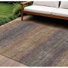 Eggplant And Brown Geometric Washable Indoor Outdoor Area Rug - 2 of 4