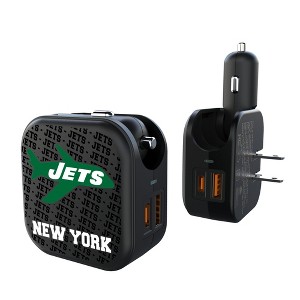 NFL AFC Historic Teams Text Backdrop 18-Watt 2 in 1 USB A/C Charger - 1 of 3