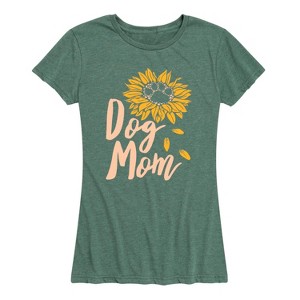 Women's - Instant Message - Paw Flower Dog Mom Short Sleeve Graphic T-Shirt - 1 of 4