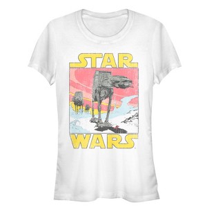 Juniors Womens Star Wars AT-AT Scene T-Shirt - 1 of 3