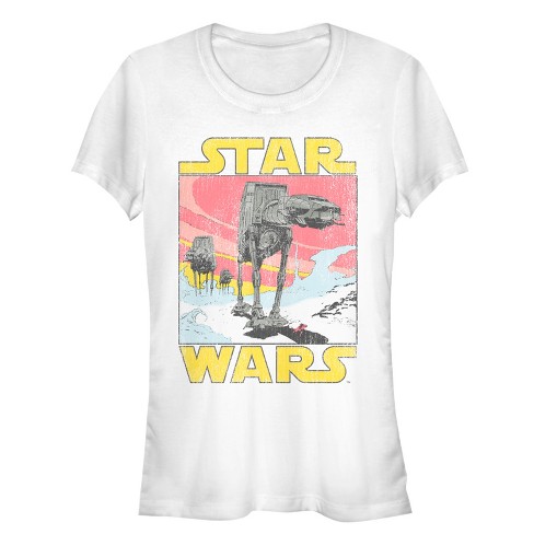 Juniors Womens Star Wars AT-AT Scene T-Shirt - image 1 of 3