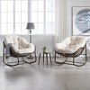 CIPACHO White Outdoor Rattan Rocking Recliner with Padded Cushion - for Porch, Patio, Garden & Living Room - 2 of 4