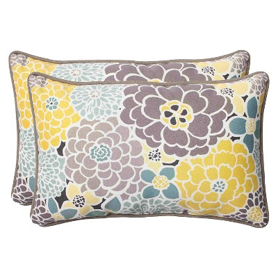 Pillow Perfect 2-Piece Outdoor Lumbar 