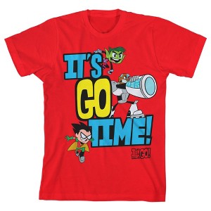 Teen Titans Go It's Go Time! Youth Red Graphic Tee - 1 of 3