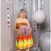 LA LEELA Women's Casual Beach Christmas Tree A line Slit Dresses Tube Top Evening Short Strapless Dress for Women - 2 of 4