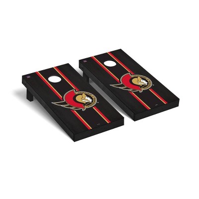 NHL Ottawa Senators Premium Cornhole Board Onyx Stripe Version