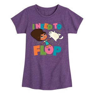 Girls' - Rosie's Rules - I Need To Flop Fitted Short Sleeve Graphic T-Shirt - 1 of 4
