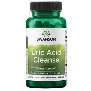 Swanson Ultra Uric Acid Cleanse, Natural Supplement Supports Kidney Function & Helps Reduce Uric Acid, 60 Capsules. - 1 of 4