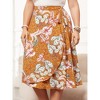 Agnes Orinda Women's Plus Size Boho Wrap Floral Lightweight A-Line Skirt - 2 of 4