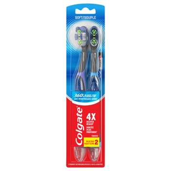 Colgate 360 Total Advanced Floss-Tip Sonic Powered Vibrating Toothbrush - Soft - 2ct
