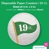 Big Dot of Happiness 25 Ct 19th Hole Golf Drink Coasters, 4-Inch Disposable Round Paper Coasters for Birthday Party, Table Decor for Bar Drinks - 4 of 4