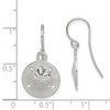 Black Bow Jewelry 13mm Polished Sand Dollar Dangle Earrings in Sterling Silver - 4 of 4