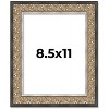 PosterPalooza | Photo Size Ornate Silver Picture Frame - UV Acrylic, Foam Board Backing, Hanging Hardware - 2 of 4