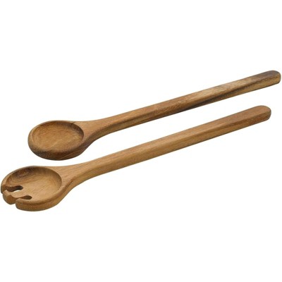 Zassenhaus Acacia Wood 2 Piece Salad Serving Utensil Set, 13.75" x 2.5"