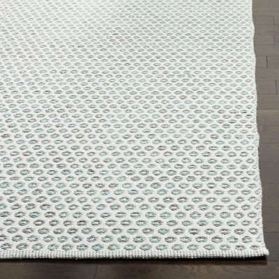 Ivory Slate Handwoven Flatweave Cotton-Wool Runner Rug 2'3" x 7'
