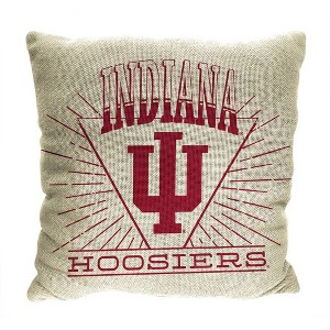 NCAA Indiana Hoosiers 26 x 26 Woven Tapestry Pillow - 1 of 4