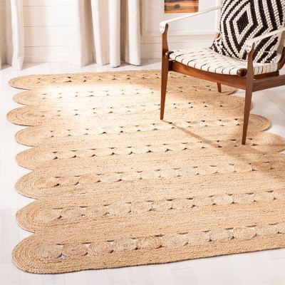 Natural Jute Hand-Knotted 4' x 6' Non-Slip Area Rug