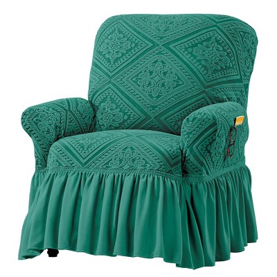 Collections Etc Ruffled Stretch Furniture Cover