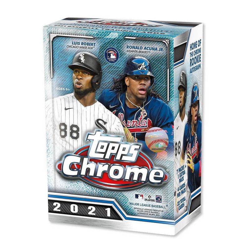 2021 Topps MLB Chrome Baseball Trading Card Blaster Box, 1 of 4