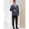 INSPIRE CHIC Men's Faux Leather Slim Fit Notched Lapel Sports Coat - 2 of 4