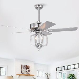 52 Inch Crystal Chandelier Fans Ceiling Fans with Lights (No Included Bulb) - 1 of 4