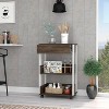 NicBex 1 Drawer Rolling Kitchen Island Cart with 2 Open Shelves,Kitchen Island on Wheels with Storage,Island Table for Kitchen - 2 of 4