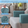 Unique Bargains Non-Slip Soft Stretch Diagonal Plaid Armchair Slipcovers - 3 of 4