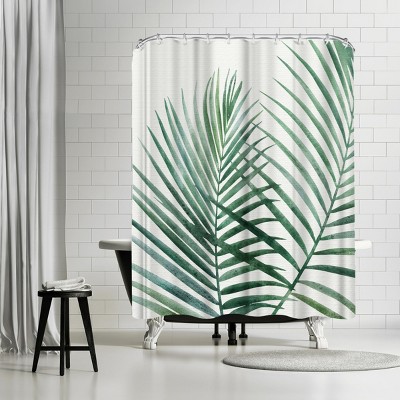 Americanflat Emerald Palms by Modern Tropical 71" x 74" Shower Curtain