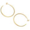 Pompeii3 14k Yellow Gold 2mm Designer Hoops Women's Earrings 1 3/4" Tall 1.60grams - 3 of 4