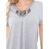 Women's Embellished V-Neck Fenella Top Tunic - White Mark - 2 of 2