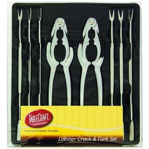 Tablecraft H76984 Lobster Crack and Fork Set, Silver - 1 of 1