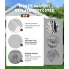 Windproof Carport Top Replacement Cover Heavy-Duty Garage Top Tent Shelter Tarp Waterproof & UV Protected (Top Cover ONLY, Frame Not Included) - 4 of 4
