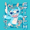Girl's Lilo & Stitch Blue Stitch Faces T-Shirt - 2 of 4