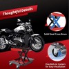 3.7" To 15.4" Motorcycle Lifter 1100 lbs Stand Lift Jack Table With Deck & Wheels - 4 of 4