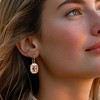 Ross-Simons 3.80 ct. t.w. Amethyst and 2.90 ct. t.w. White Topaz Drop Earrings in 18kt Gold Over Sterling - 2 of 3