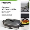 Presto Electric Skillet with Tempered Glass Lid, Nonstick Foldaway Kitchen Appliance, Electric Pot for Cooking, 16 Inch, Black - 2 of 4
