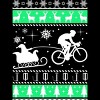 Women's Design By Humans Christmas Santa Cycling Sleigh By LewismartinStore Racerback Tank Top - 2 of 3