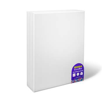 Arteza Stretched Canvas, Classic, White, 16x20, Large Blank Canvas Boards  For Painting - 6 Pack : Target