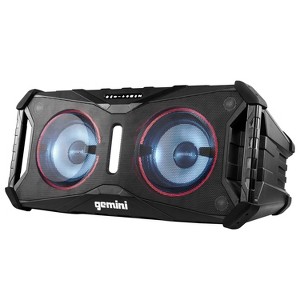 Gemini® Soundsplash Portable Waterproof Floating Bluetooth® True Wireless Dual-Woofer Party System with Lights, Black, SOSP-8 - 1 of 4