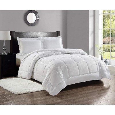 Bliss Home 1 Piece Down Alternative Reversible Comforter  Size Queen (86" x 86") - White