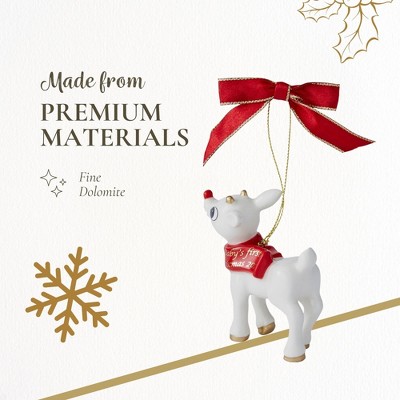 White and Red Baby's First Christmas Reindeer Ornament