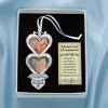 Collections Etc Memorial Frame Double Heart Christmas Tree Ornament - 3 of 3