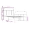 vidaXL Metal Bed Frame without Mattress with Footboard Black 39.4"x78.7" - 4 of 4