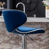 DSVIMOY Counter and Bar Stool Velvet Upholstered Adjustable Swivel Set of 2 for Modern Living, Blue, 24"*18"*13.2" - 4 of 4